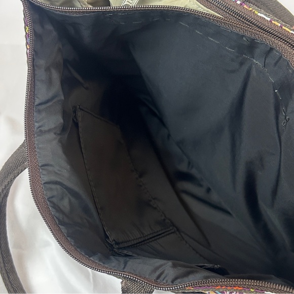 LeSportsac Floral Paisley Tote Bag- Multi-Color Nylon Shoulder Purse - Picture 8 of 16